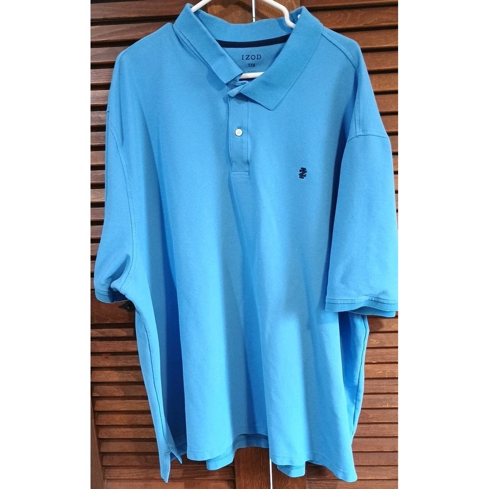 IZOD Blue Short Sleeve Mens Polo‎ Shirt 5XB